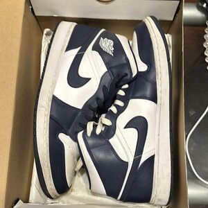 Nike Air Jordan 1 Retro High OG Navy White Sneakers